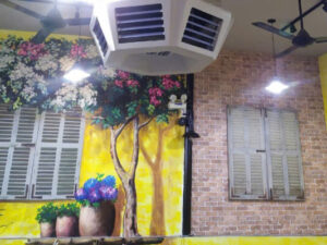 máy làm mát lắp cho quán ăn