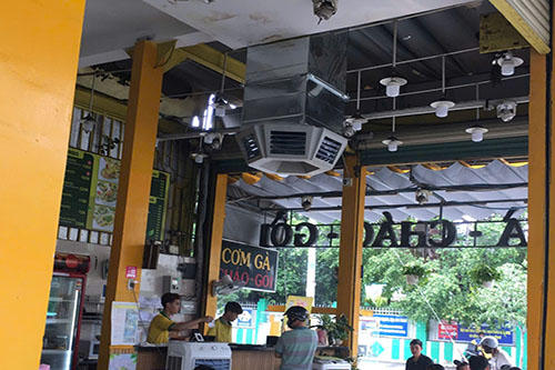 máy làm mát cho quán ăn